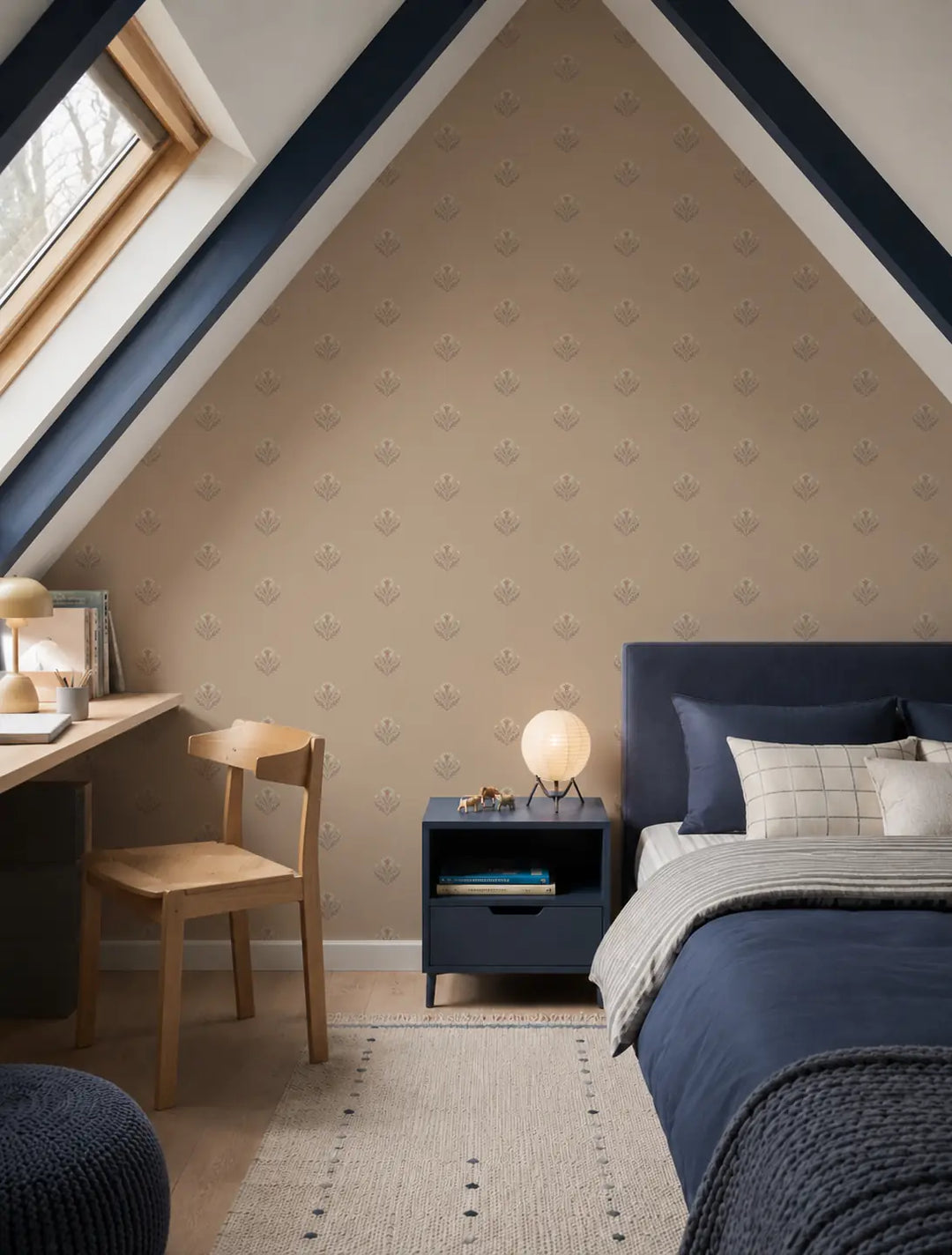Cornflower - Apricot Wallpaper