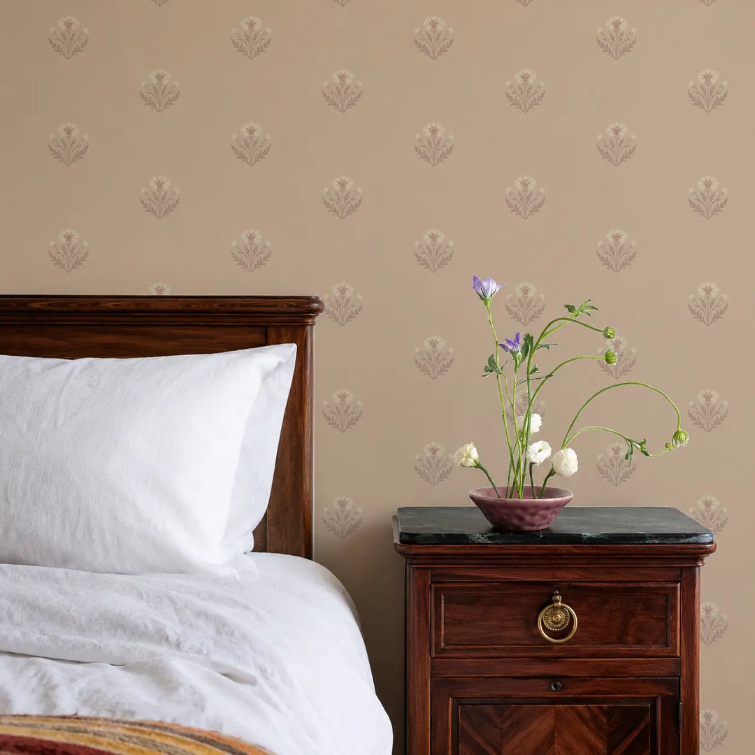 Cornflower - Apricot Wallpaper