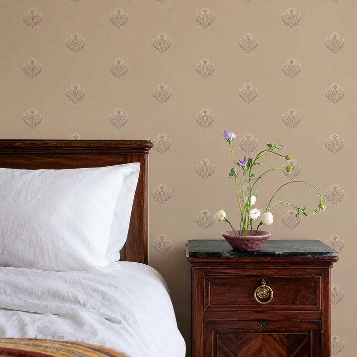 Cornflower - Apricot Wallpaper