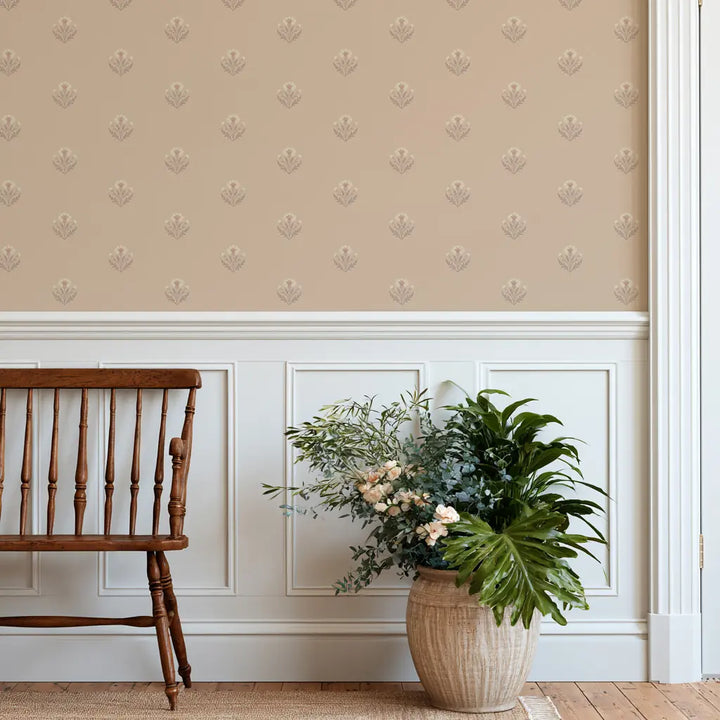 Cornflower - Apricot Wallpaper
