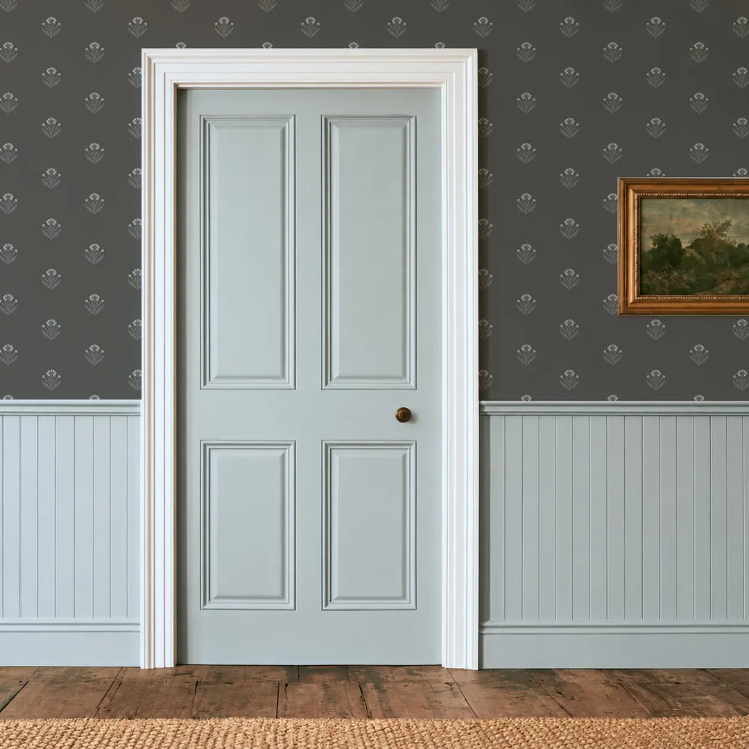 Cornflower - Charcoal Wallpaper