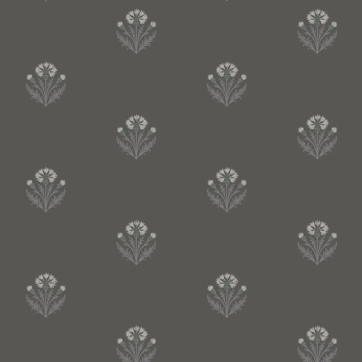 Cornflower - Charcoal Wallpaper
