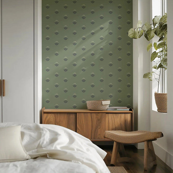 Cornflower - Eden Green Wallpaper
