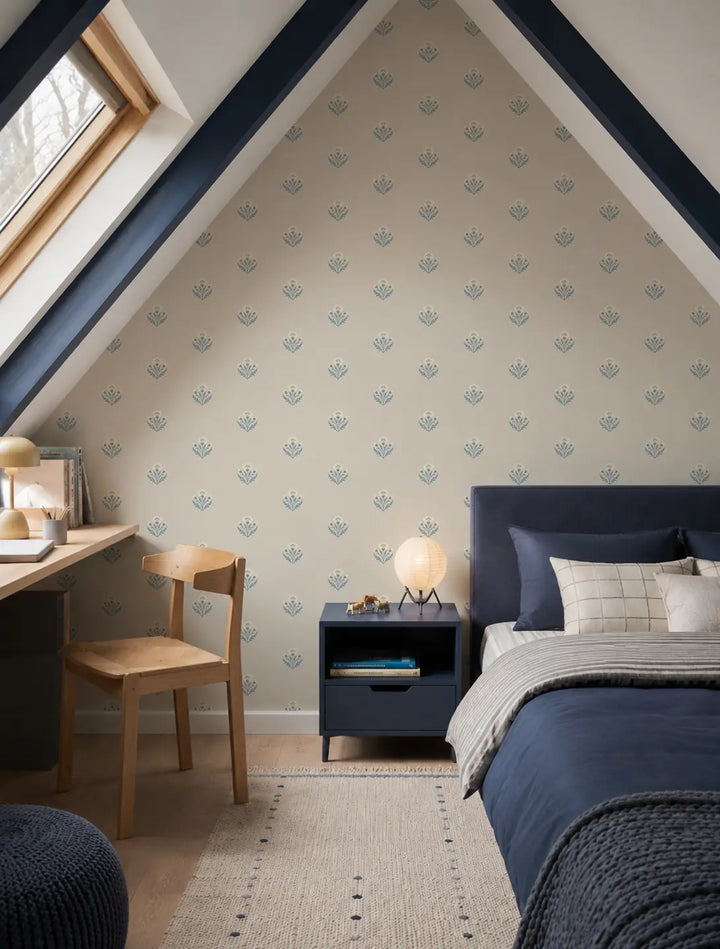 Cornflower - Faded Blue Wallpaper