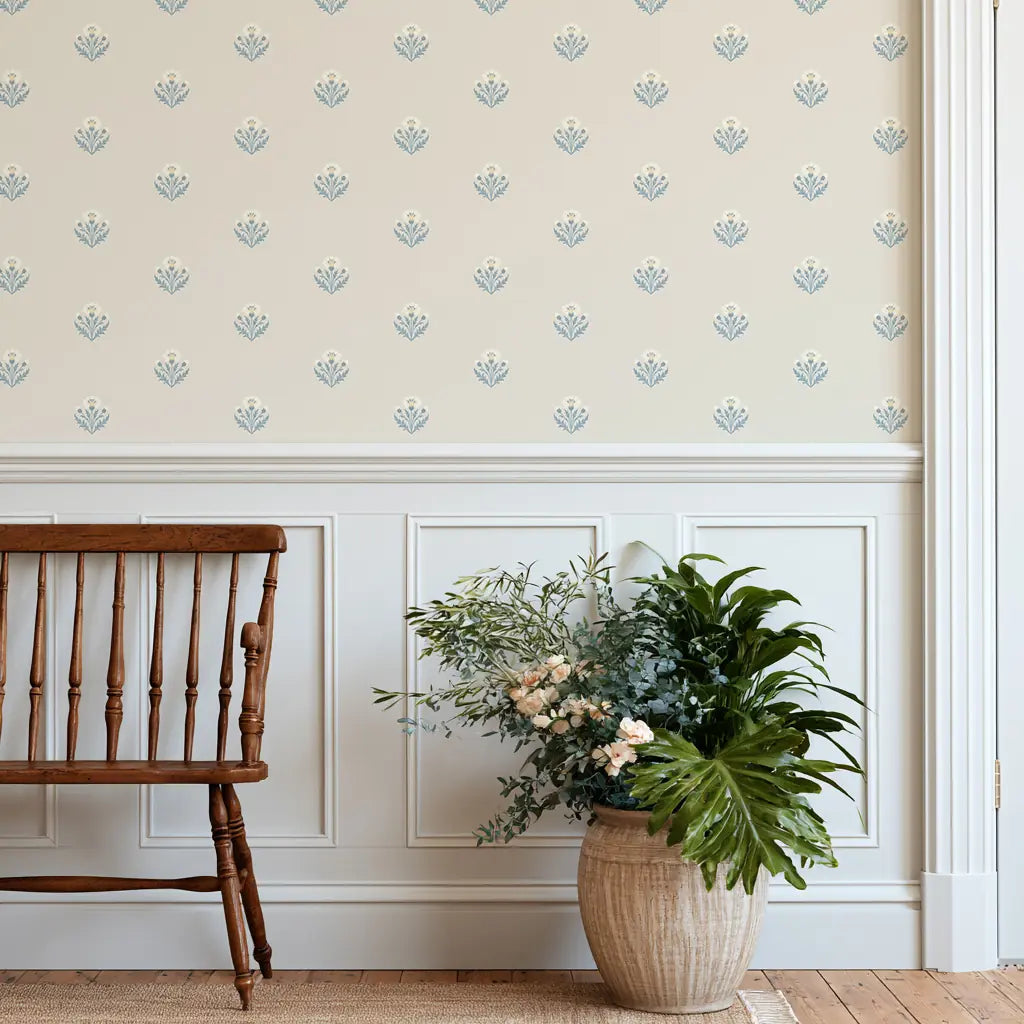 Cornflower - Faded Blue Wallpaper