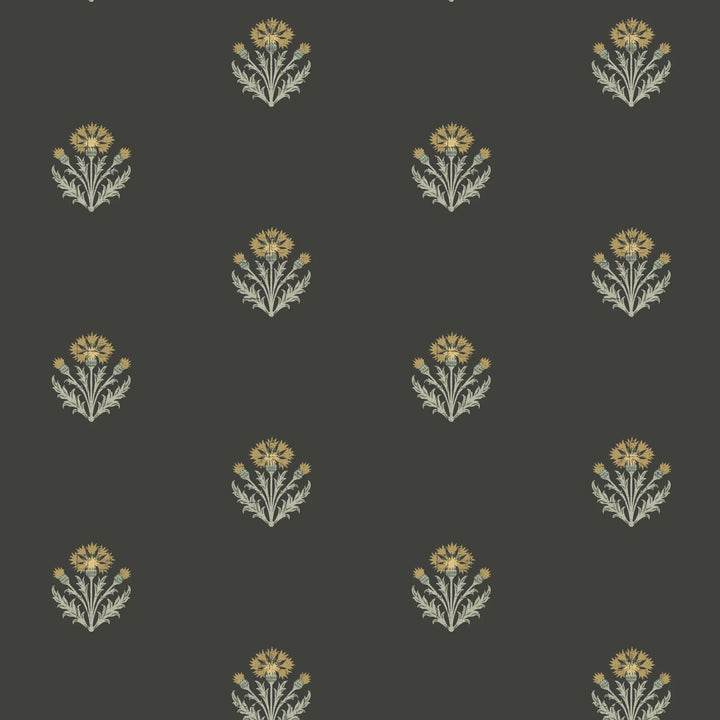 Cornflower - Soft Black Wallpaper