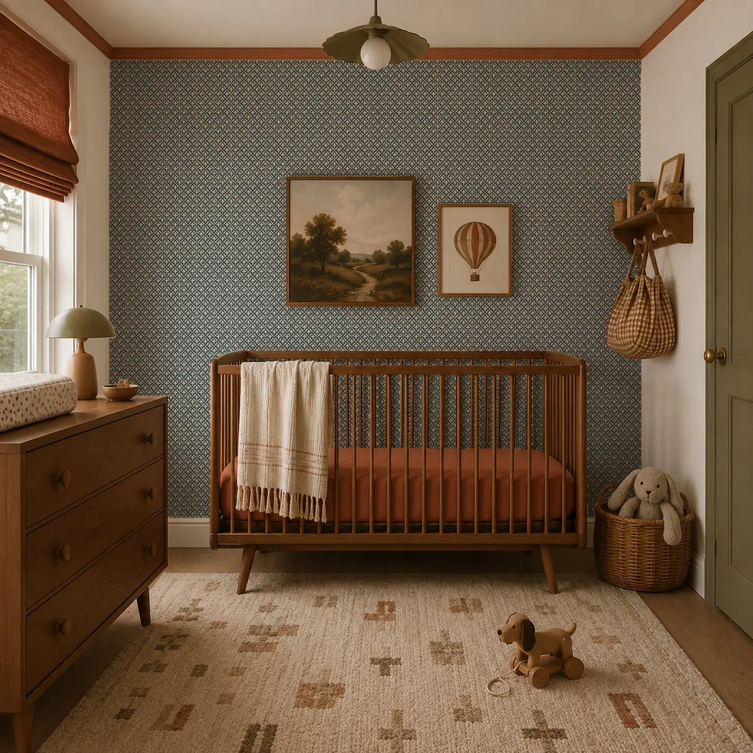 Hearth - Blue Glaze Wallpaper