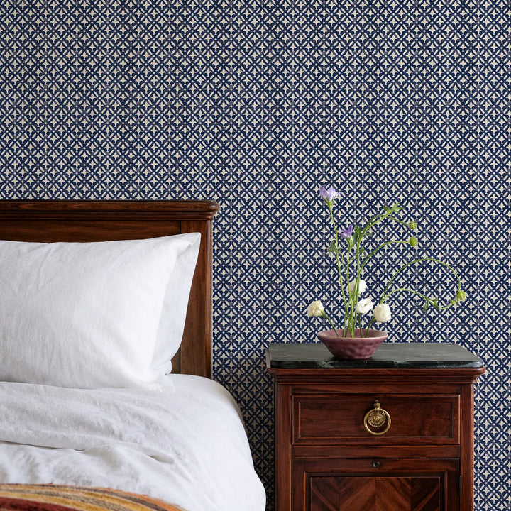 Hearth - Navy Wallpaper
