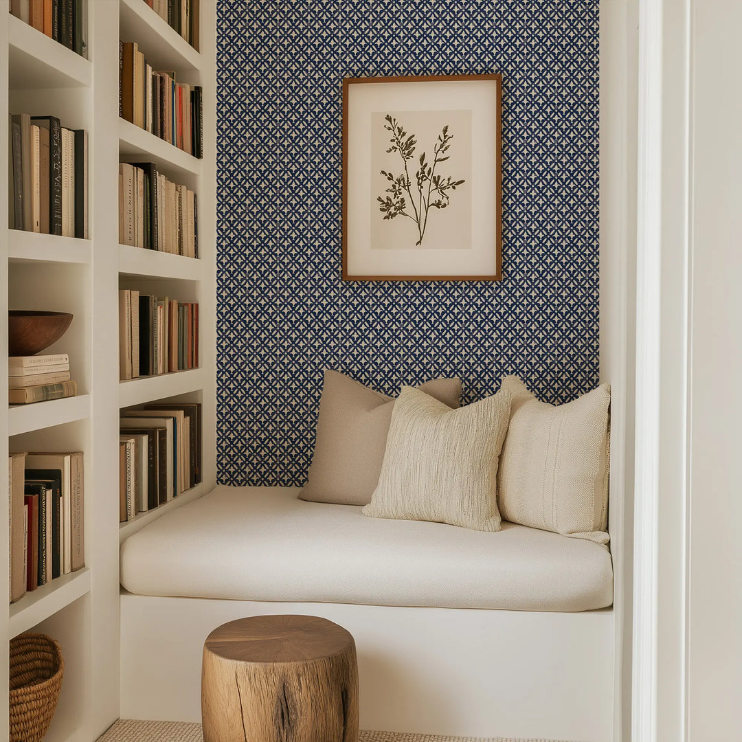 Hearth - Navy Wallpaper