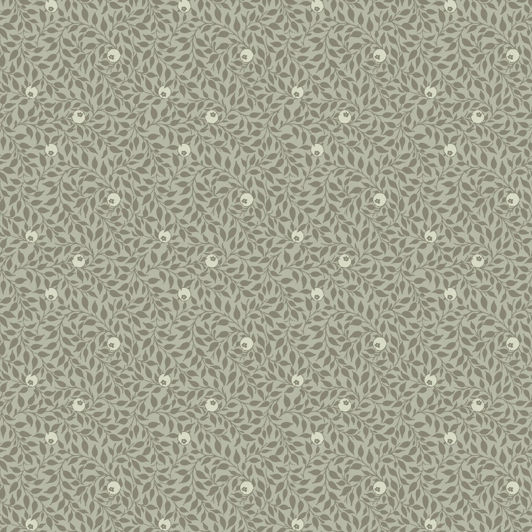 Hedgerow - Dried Herb Green Wallpaper