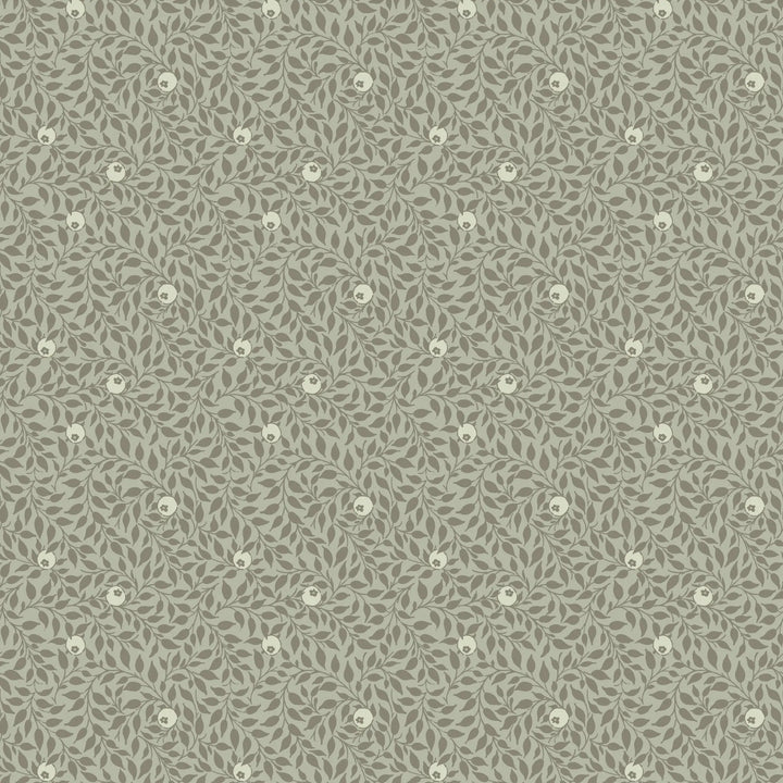 Hedgerow - Dried Herb Green Wallpaper
