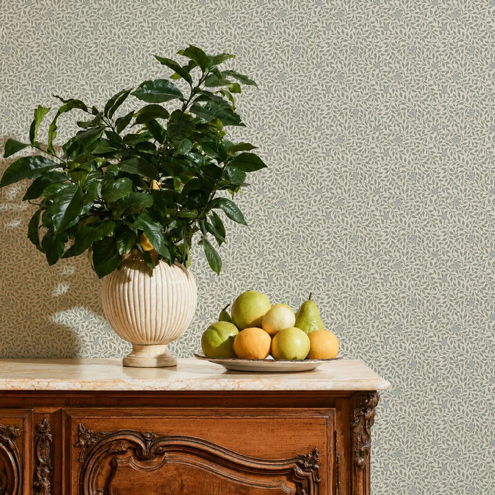 Hedgerow - Misty Green Wallpaper