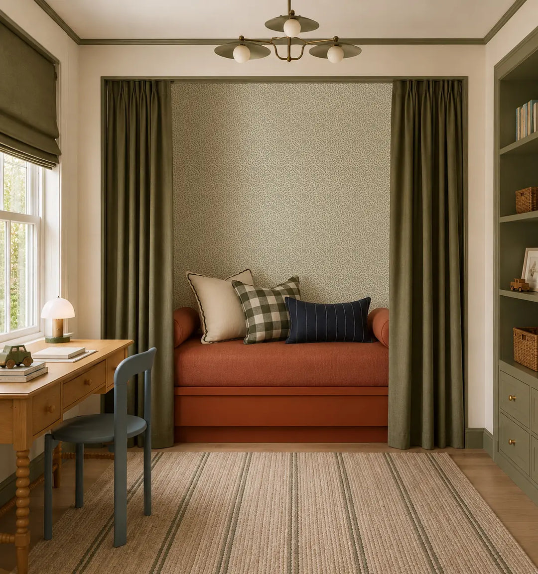 Hedgerow - Misty Green Wallpaper