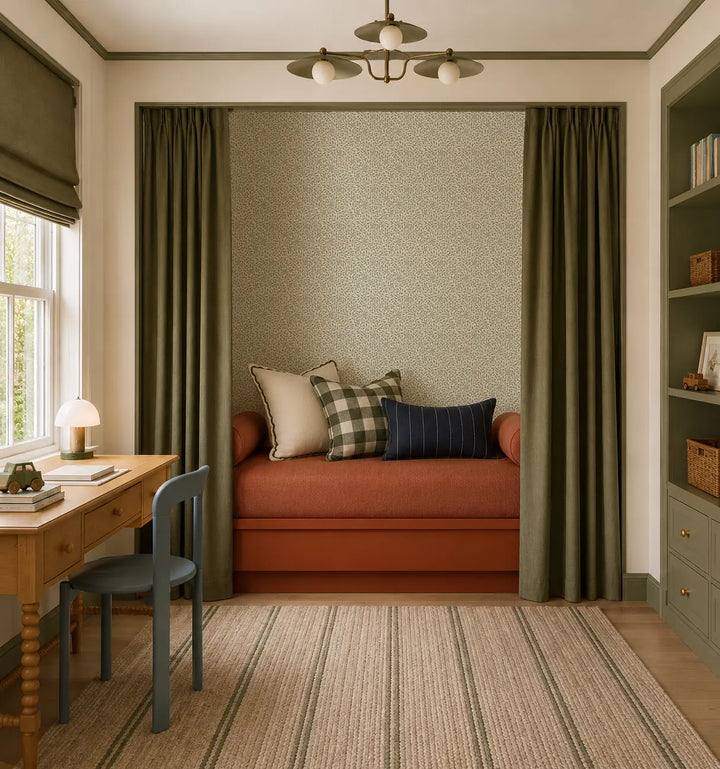 Hedgerow - Misty Green Wallpaper