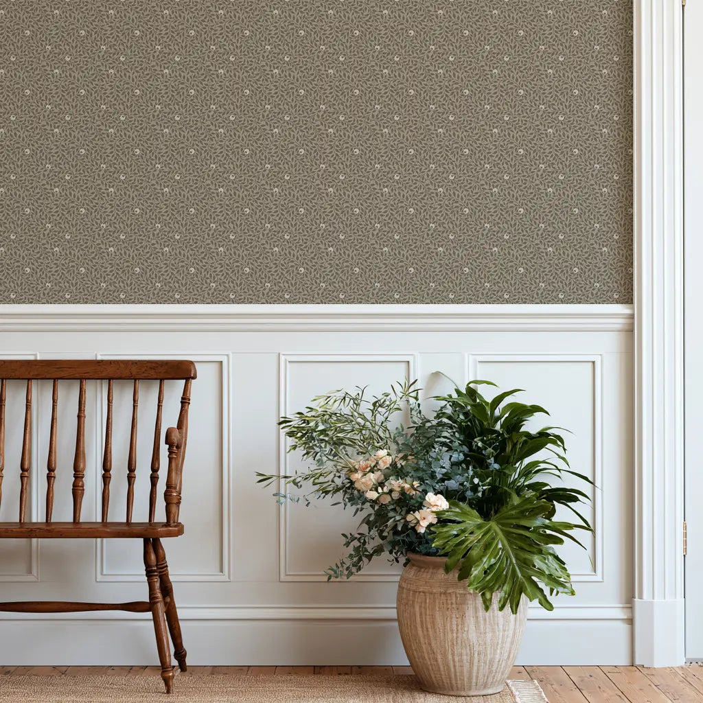 Hedgerow - Umber Wallpaper