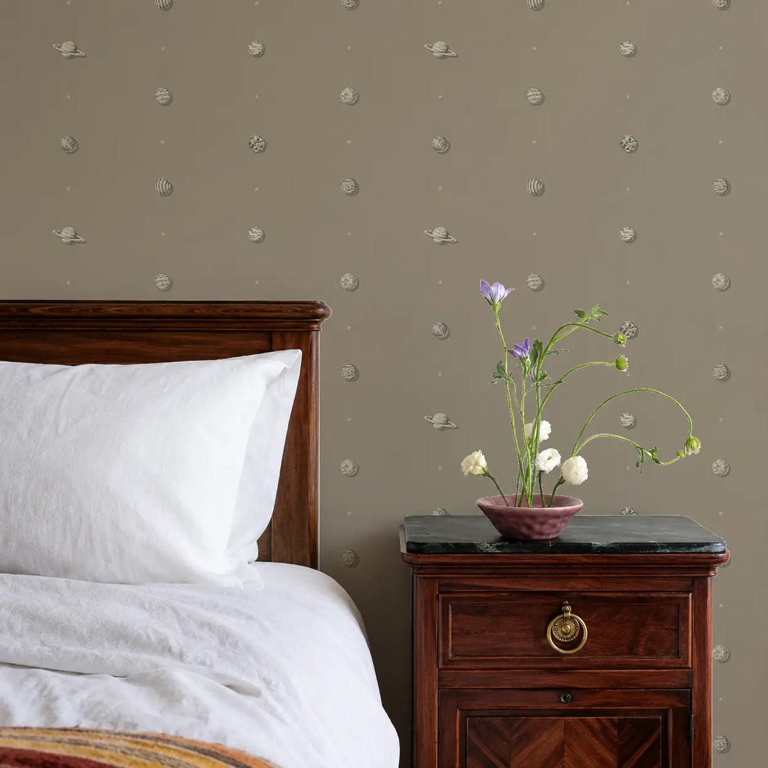 Planetarium - Antique Taupe Wallpaper
