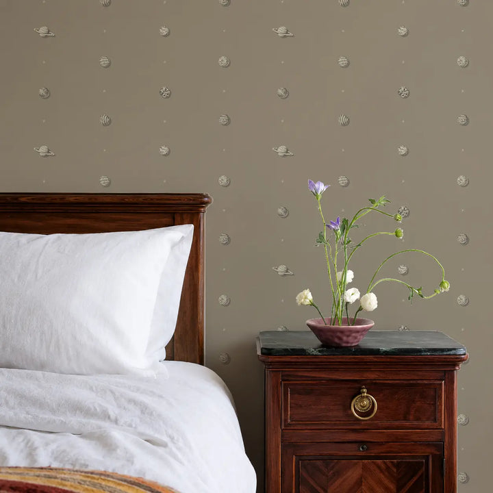 Planetarium - Antique Taupe Wallpaper