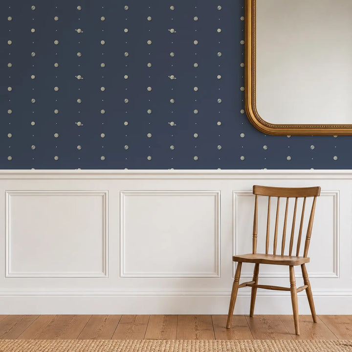 Planetarium - Navy Wallpaper