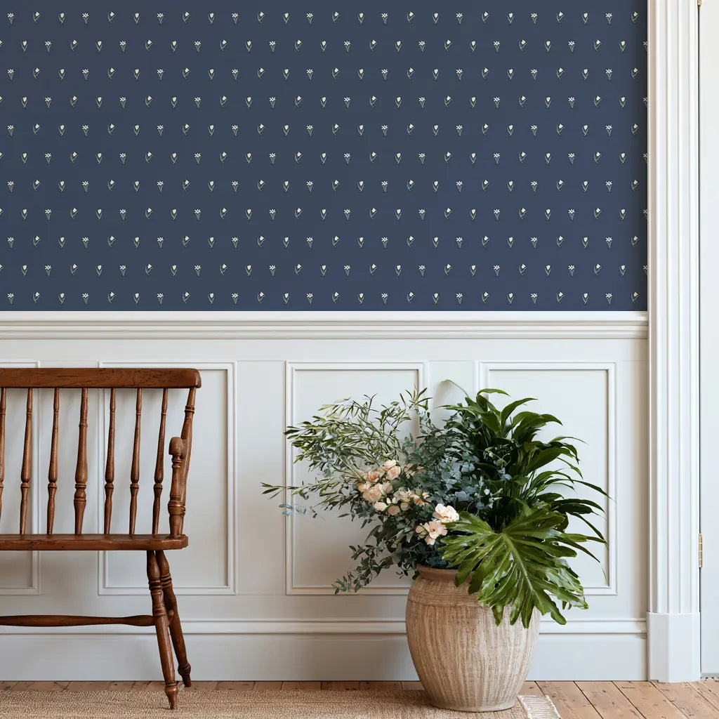 Posy - Navy Wallpaper