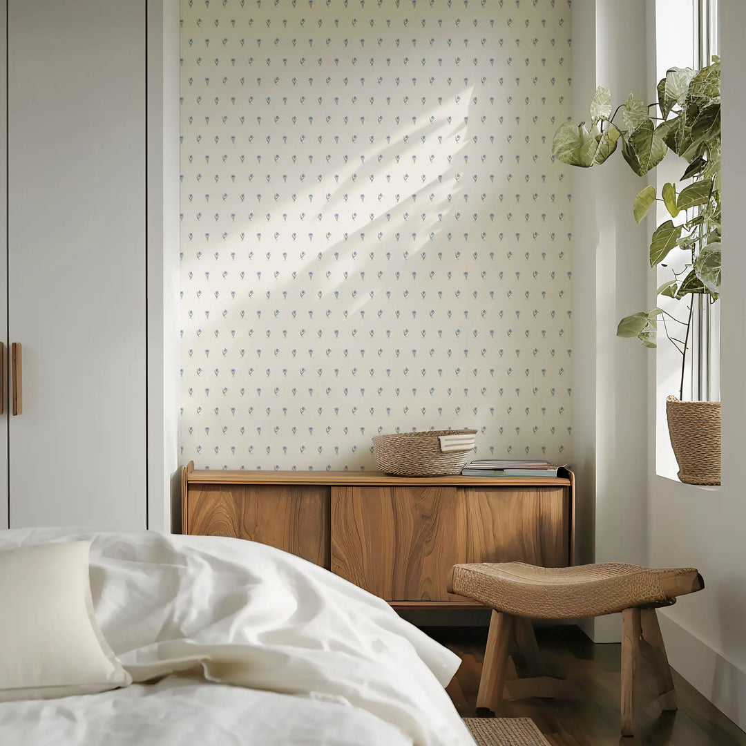 Posy - Porcelain Blue Wallpaper