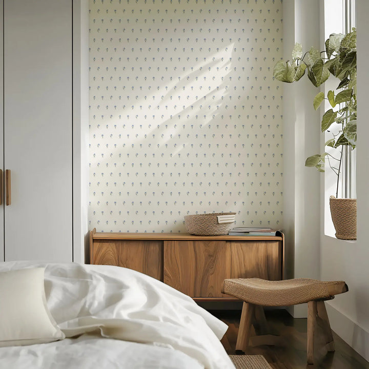 Posy - Porcelain Blue Wallpaper