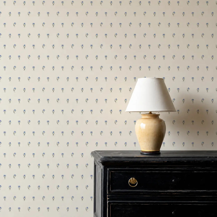 Posy - Porcelain Blue Wallpaper