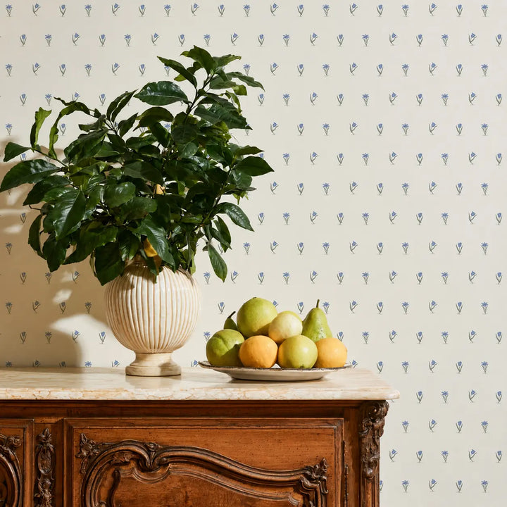 Posy - Porcelain Blue Wallpaper