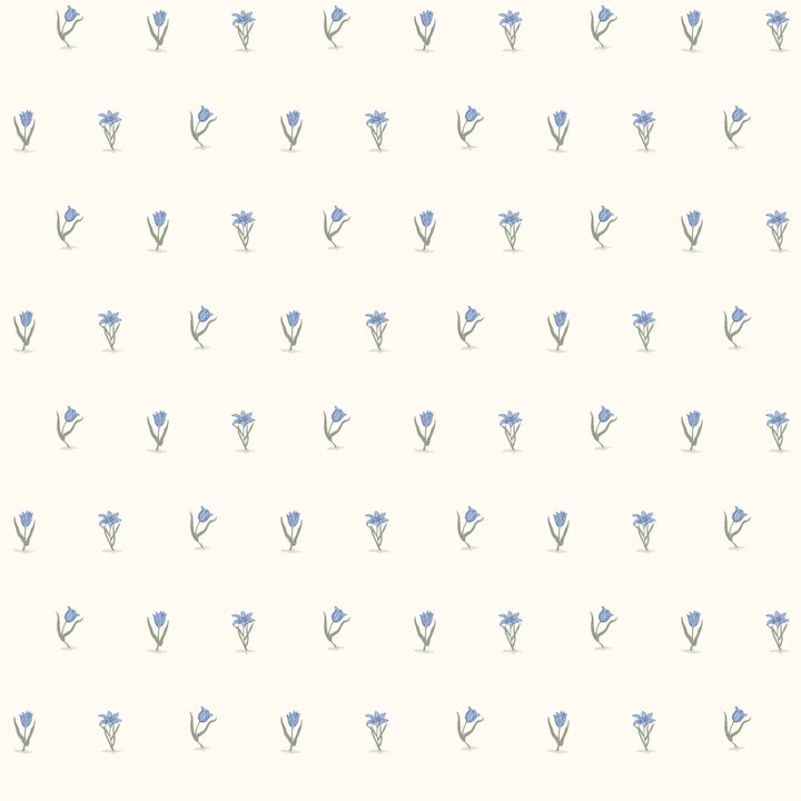 Posy - Porcelain Blue Wallpaper