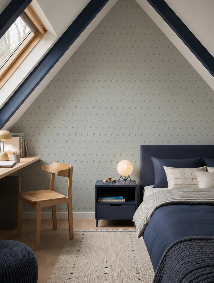 Posy - Powder Blue Wallpaper