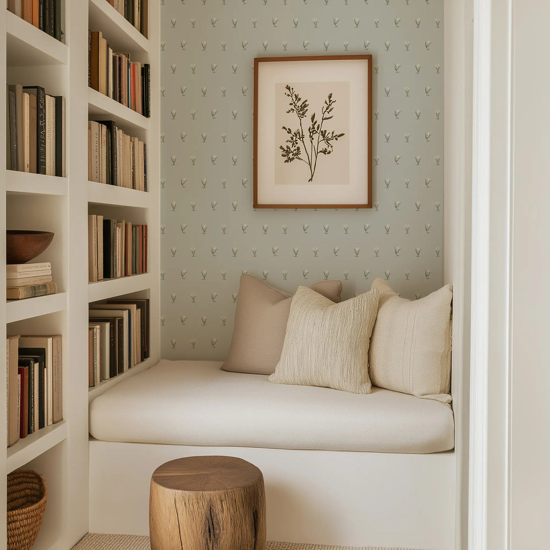 Posy - Powder Blue Wallpaper