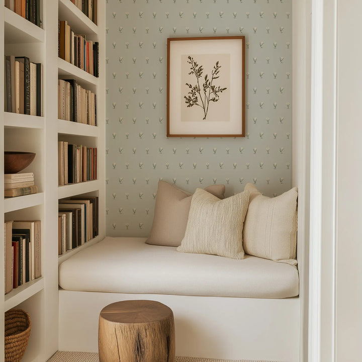 Posy - Powder Blue Wallpaper