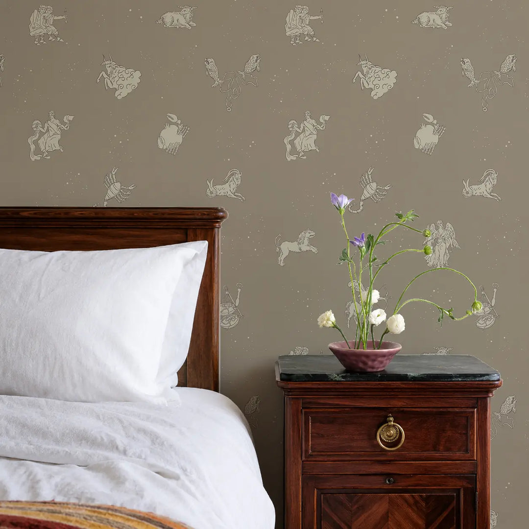 Zodiac - Antique Taupe Wallpaper