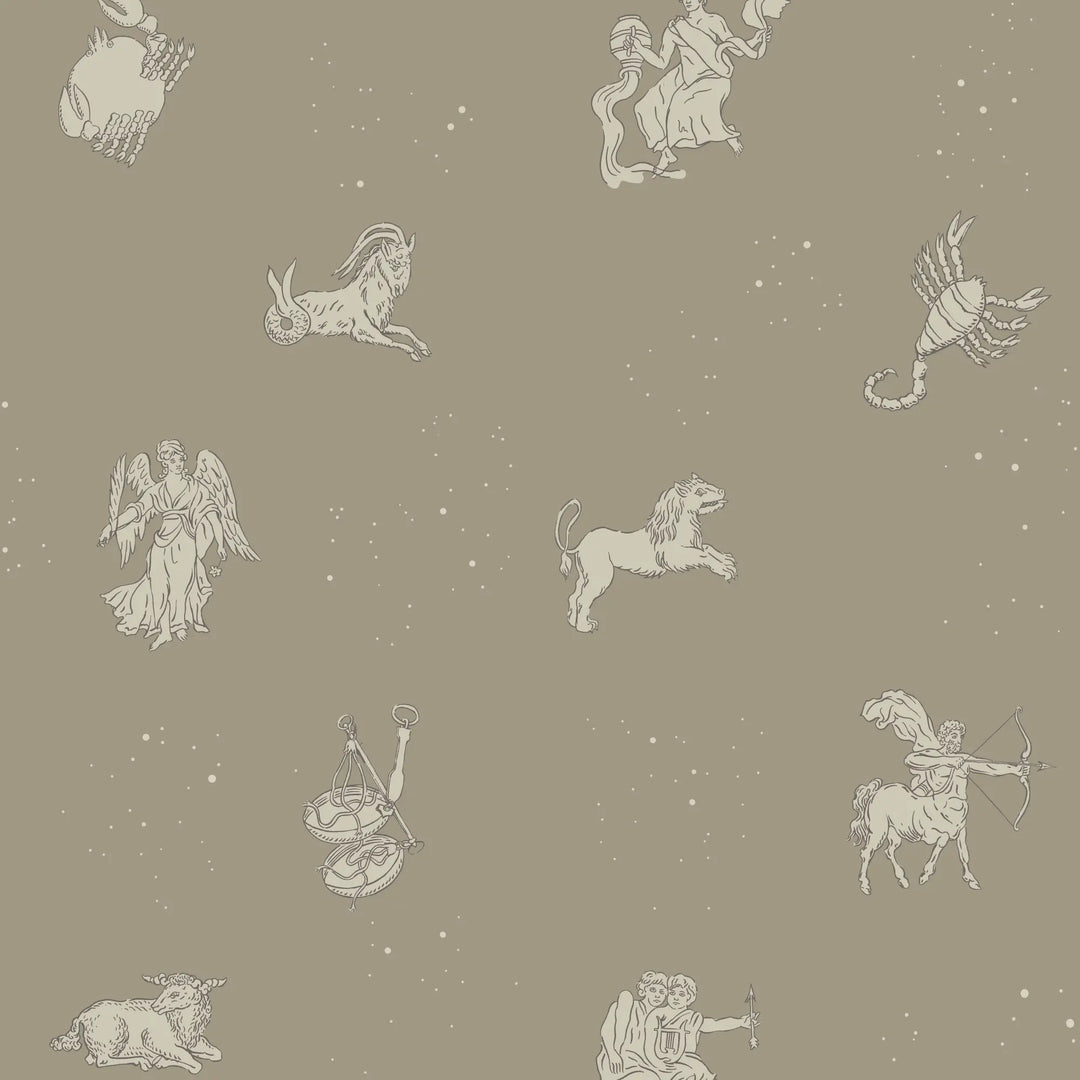 Zodiac - Antique Taupe Wallpaper