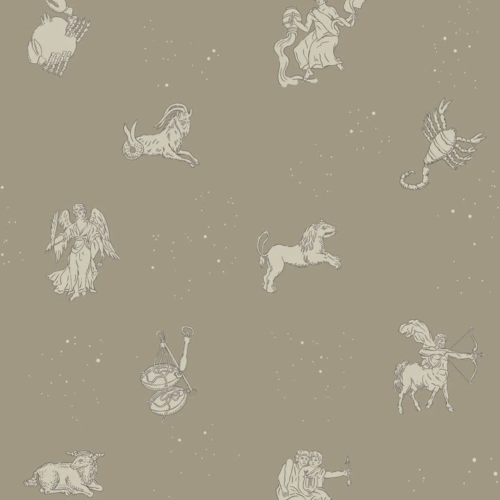 Zodiac - Antique Taupe Wallpaper