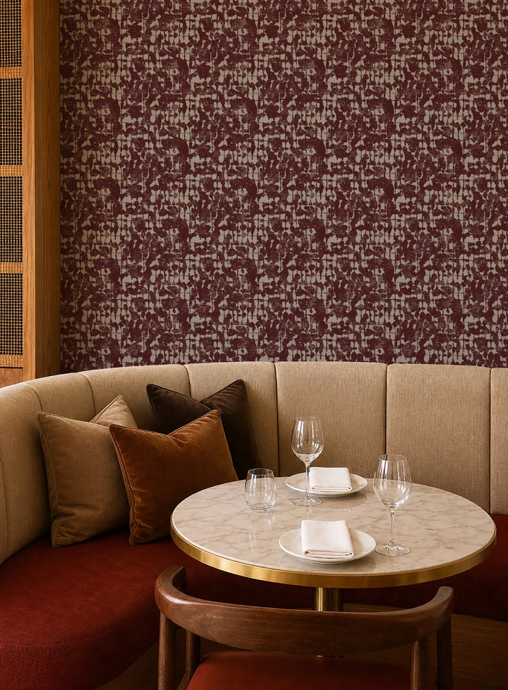 Broken Weave - Maroon Brown Wallpaper