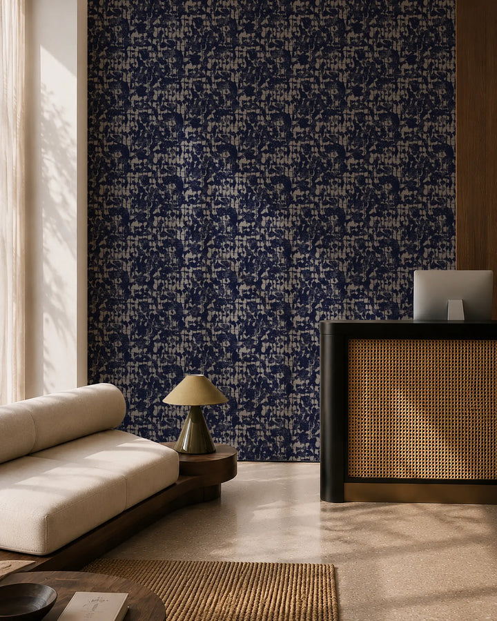 Broken Weave - Midnight Blue Wallpaper