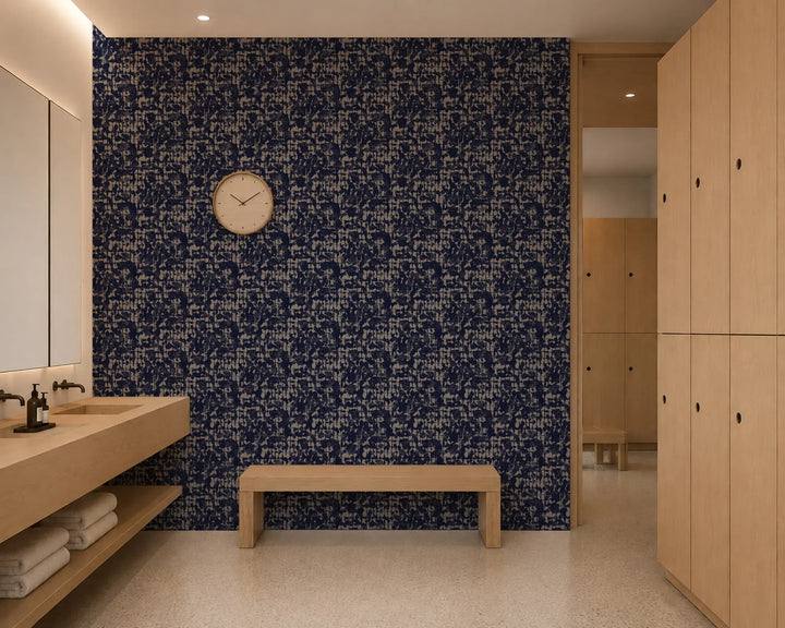 Broken Weave - Midnight Blue Wallpaper