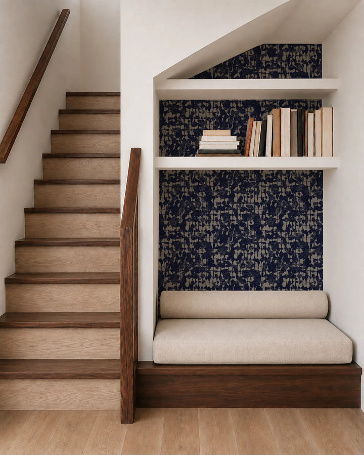 Broken Weave - Midnight Blue Wallpaper