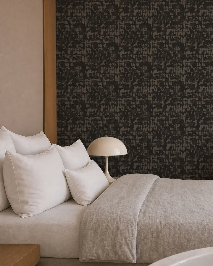Broken Weave - Warm Black Wallpaper