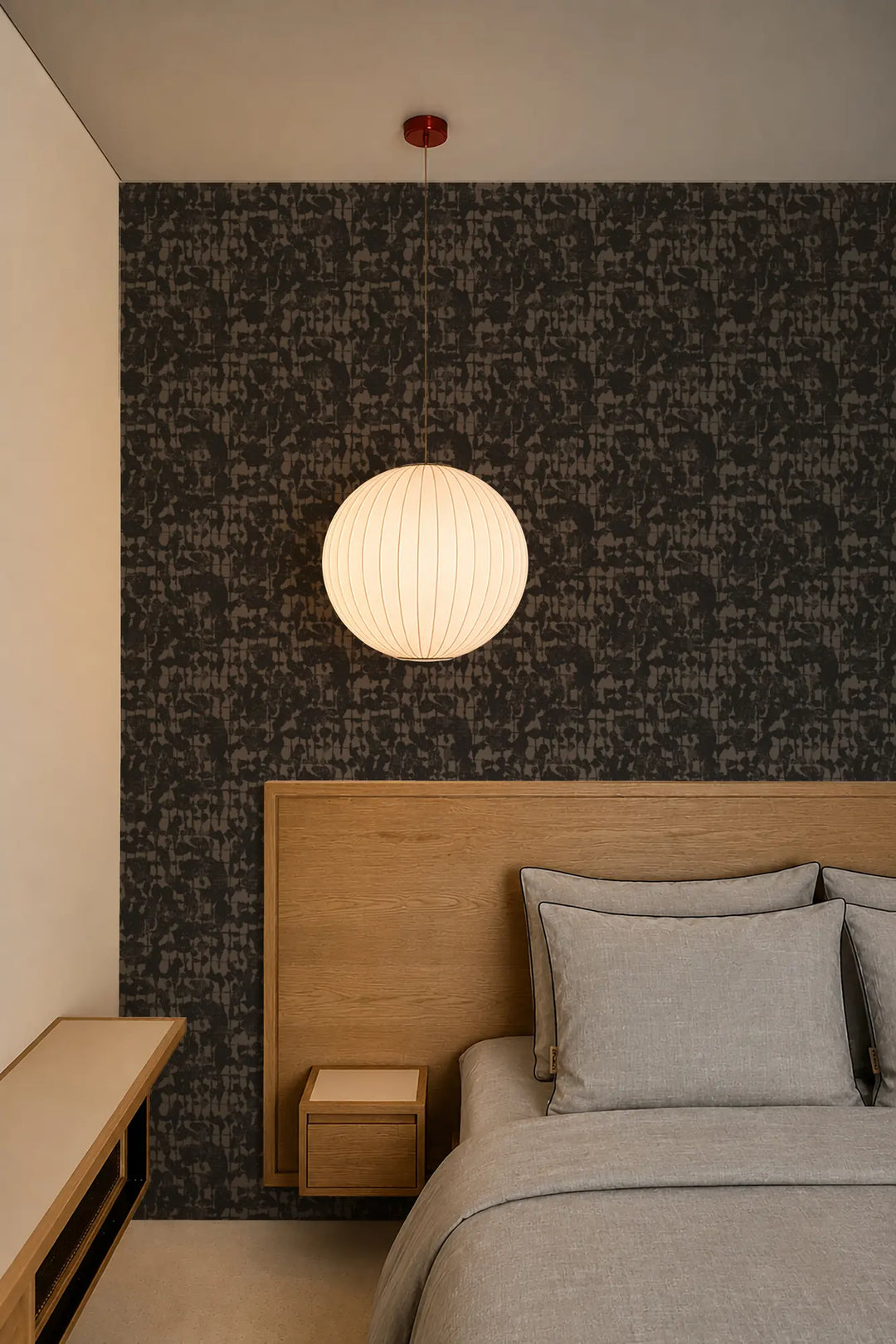 Broken Weave - Warm Black Wallpaper