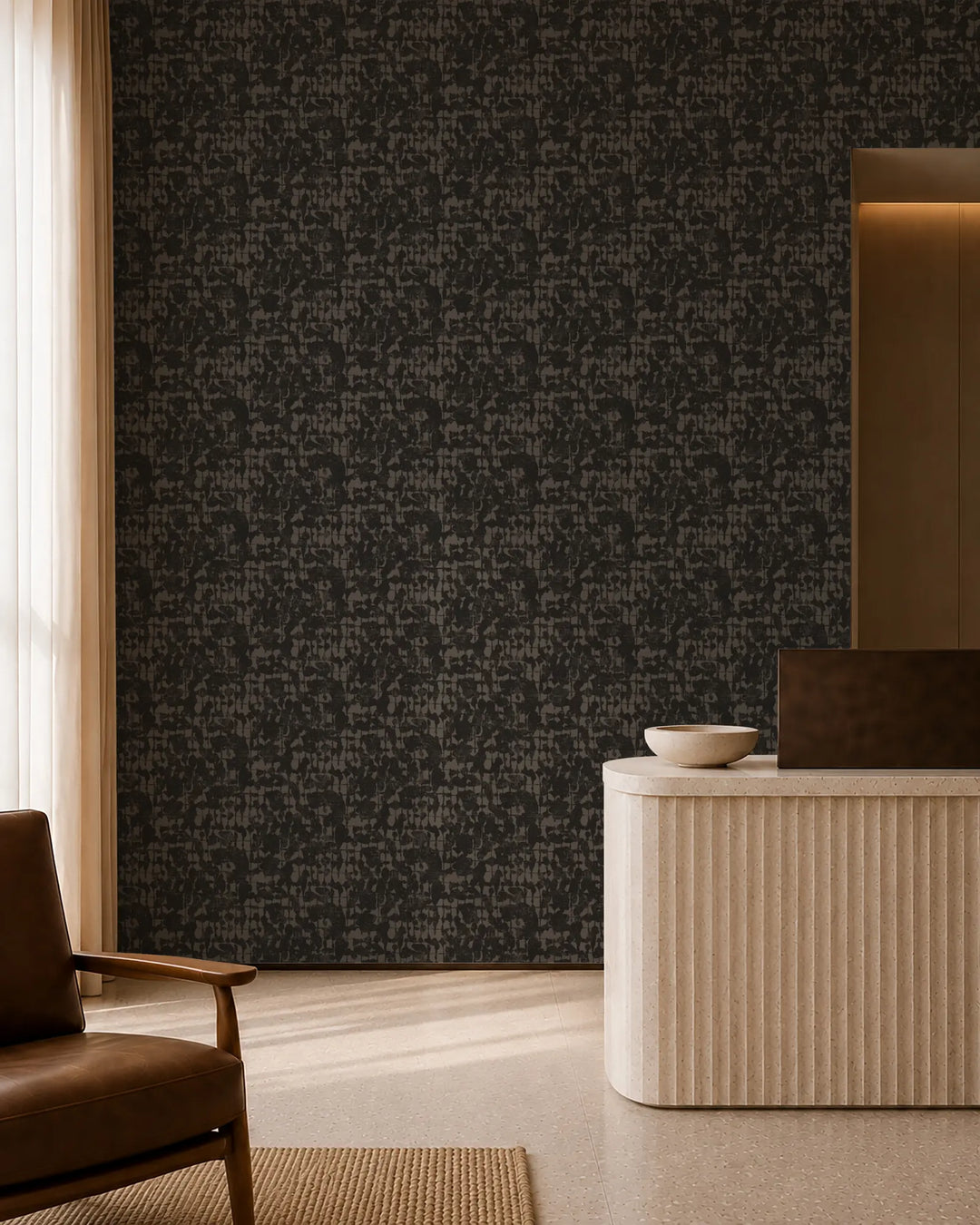 Broken Weave - Warm Black Wallpaper