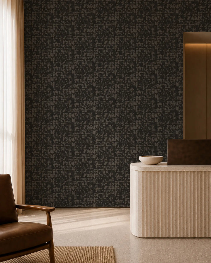 Broken Weave - Warm Black Wallpaper