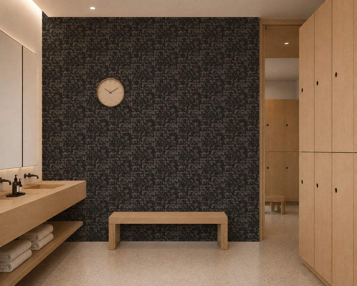 Broken Weave - Warm Black Wallpaper