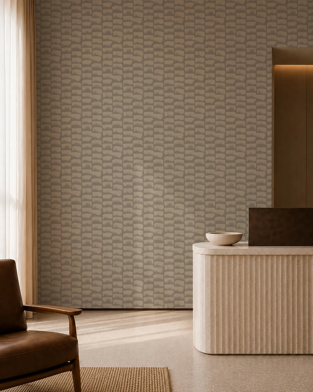 Brush Swatches - Gray Linen Wallpaper