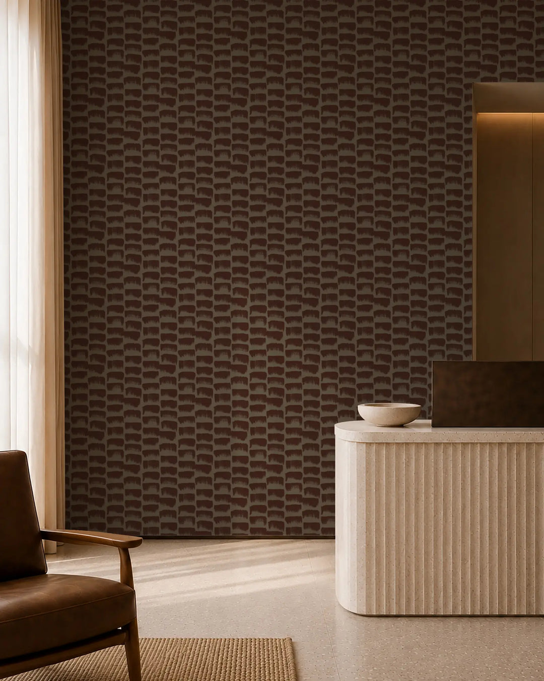 Brush Swatches - Orange Brown Wallpaper