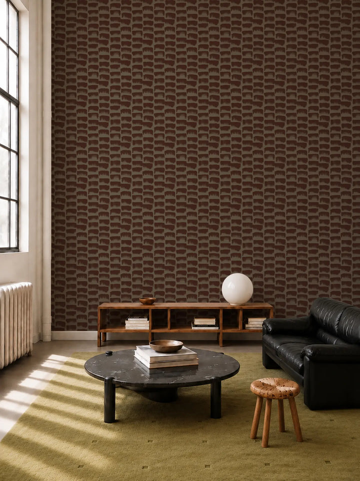 Brush Swatches - Orange Brown Wallpaper
