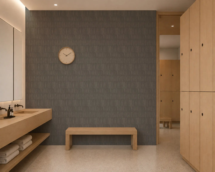 Brushstroke Veil - Stone Gray Wallpaper