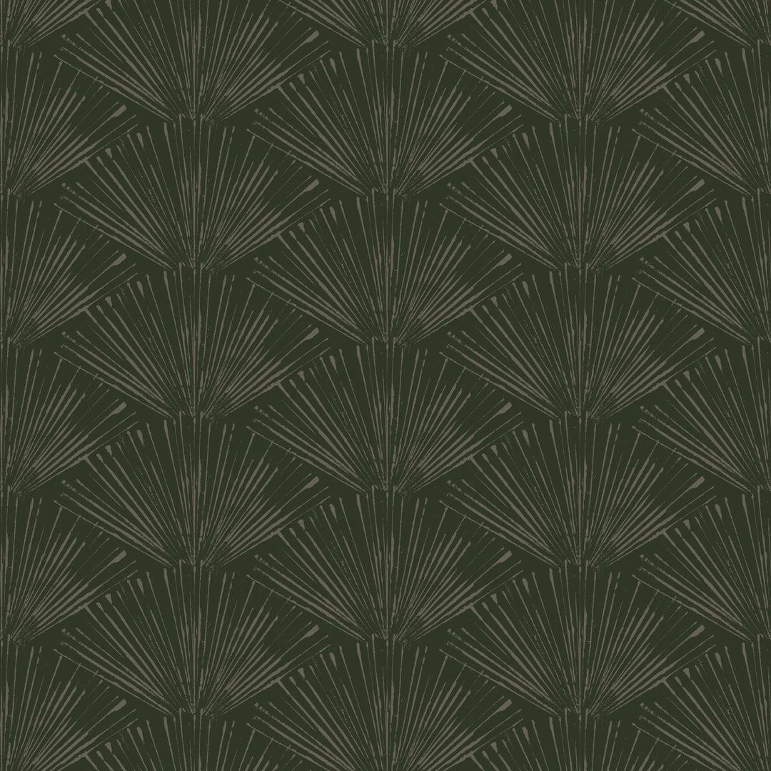 Fan Lines - Cedar Green Wallpaper