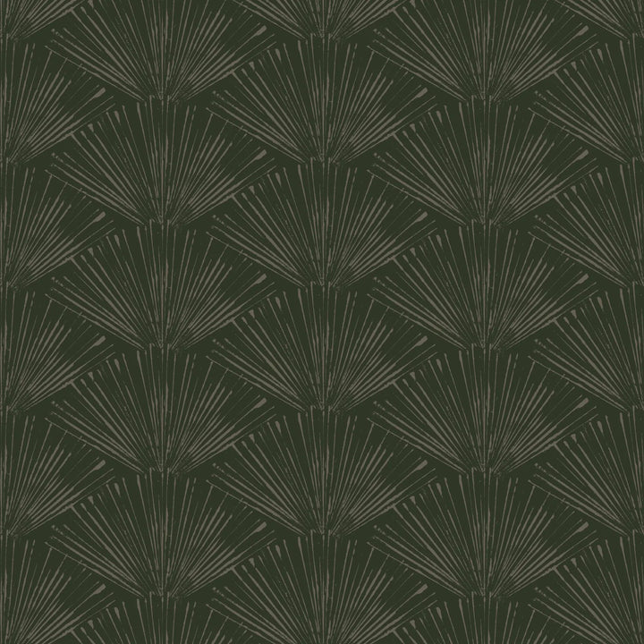 Fan Lines - Cedar Green Wallpaper