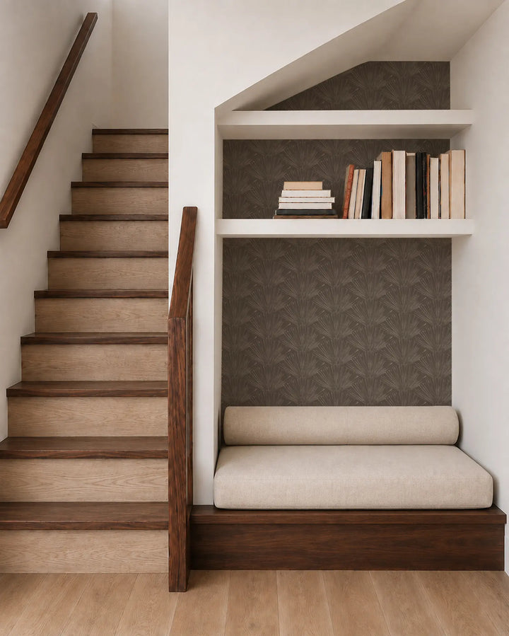 Fan Lines - Hardwood Wallpaper